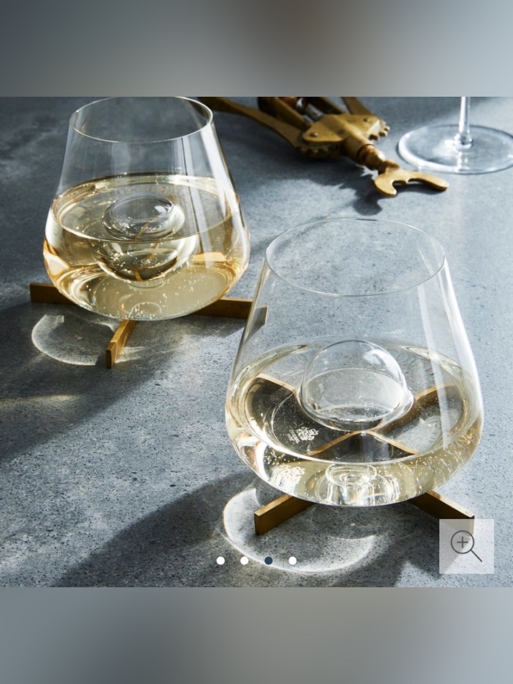 Modern Brass X Coasters - Set of 4
